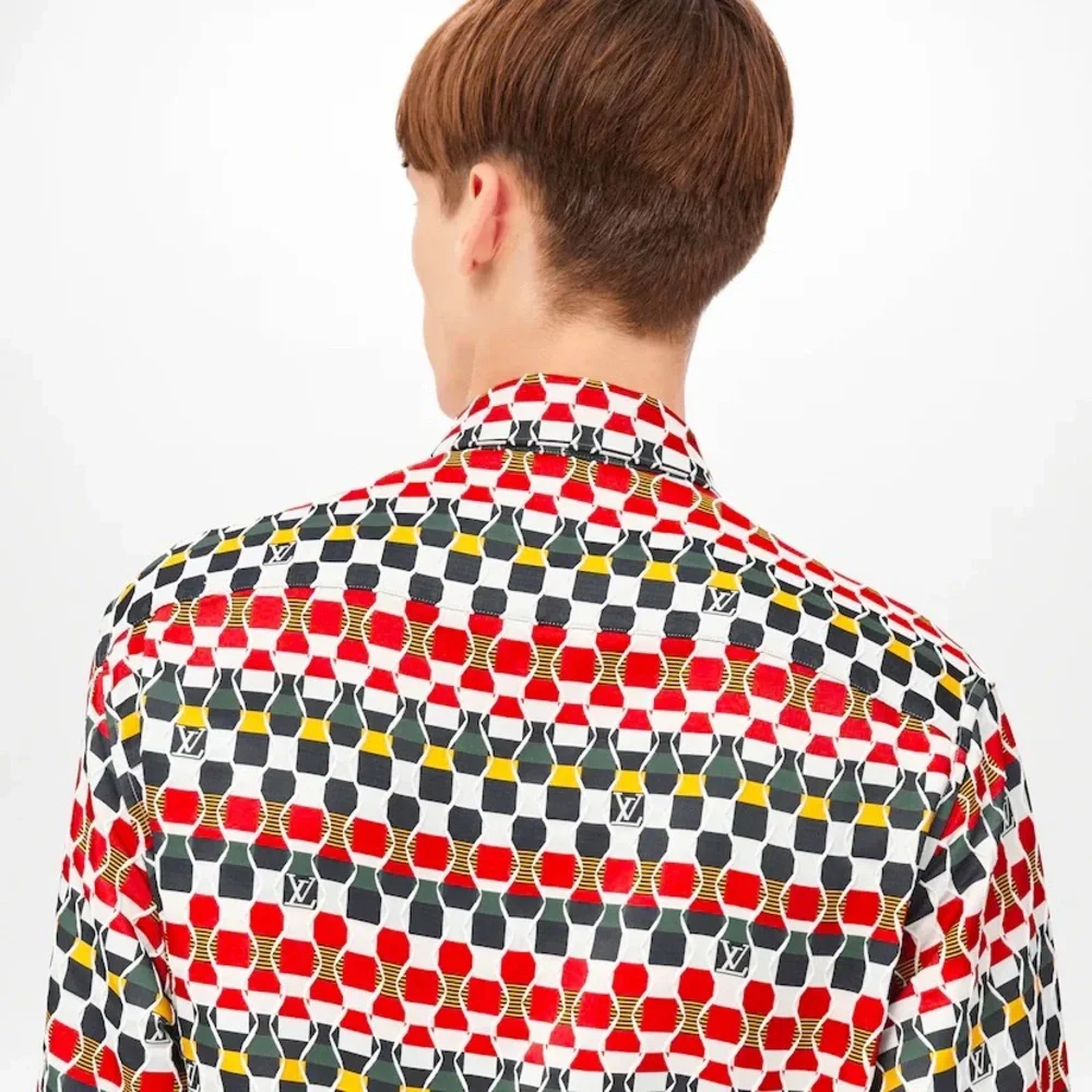 Louis Vuitton Virgil Abloh Shirt Amen Break LV Logo Button Up Mens Size XL Red - Picture 6 of 15